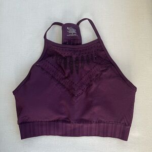 Athleta Halasana Macrame High Neck Yoga/Sports Bra